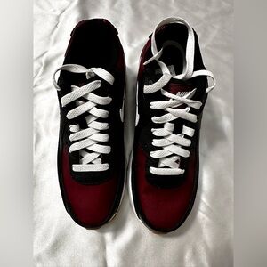 Youth Nike Air Max Sneakers in Black, Burgundy and White